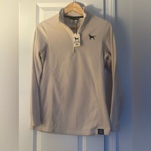 The Black Dog Off Shore Quarter Zip Fleece Oatmeal Size XS